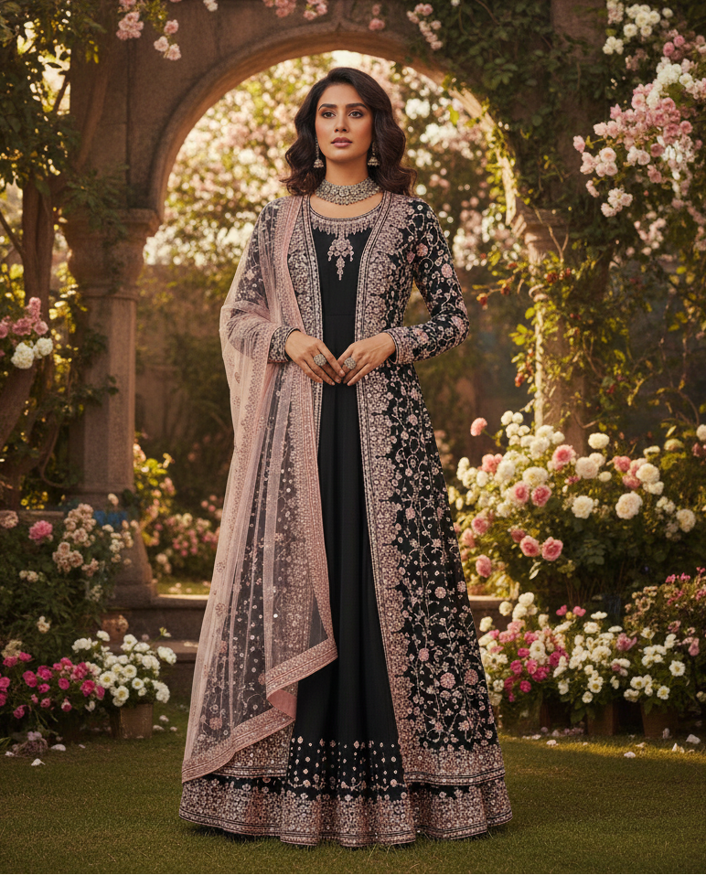 CRYSTAL DIAMOND WORK MOST VIRAL GOWN