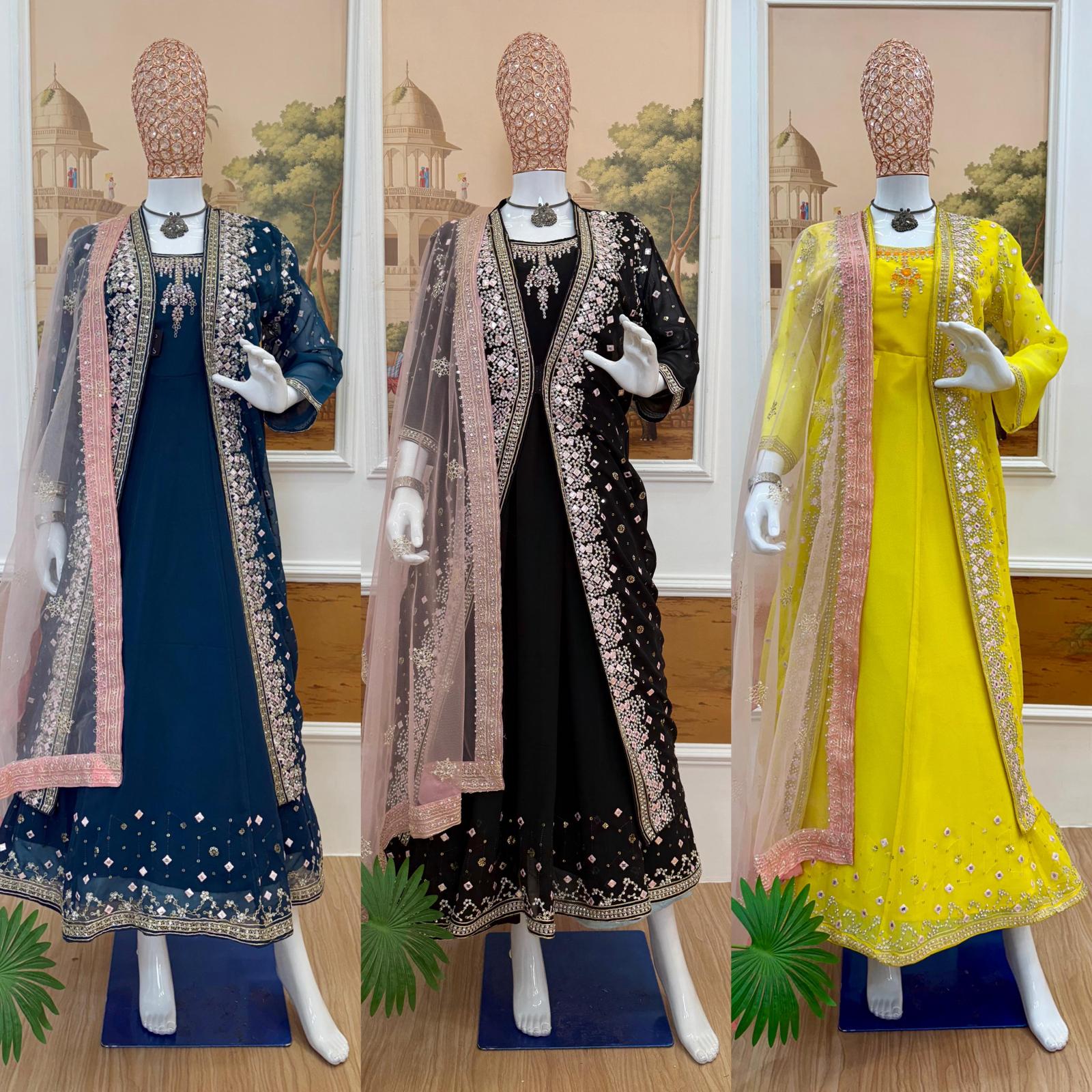 CRYSTAL DIAMOND WORK MOST VIRAL GOWN