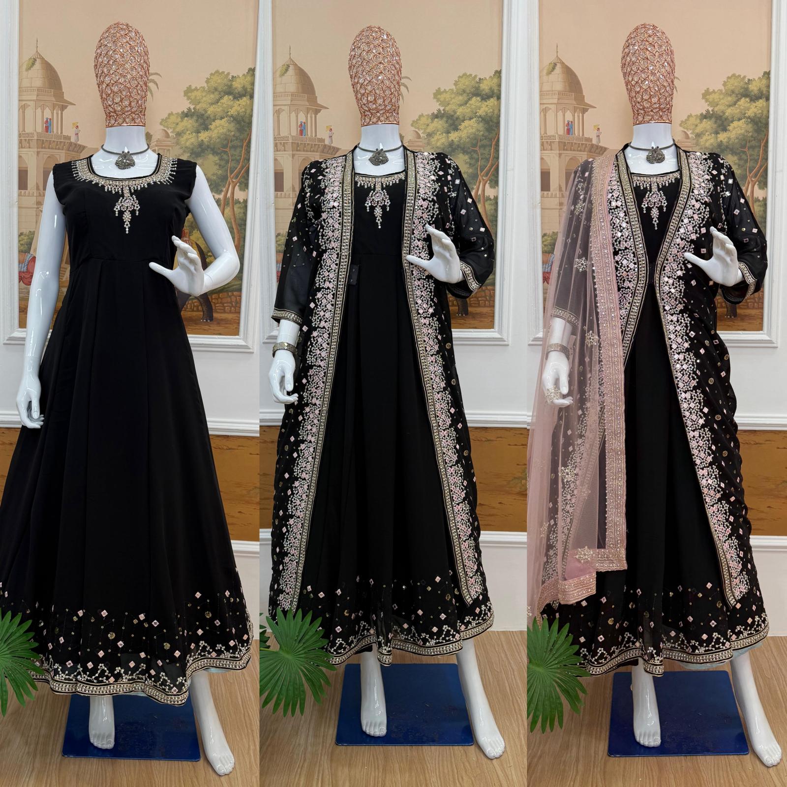 CRYSTAL DIAMOND WORK MOST VIRAL GOWN